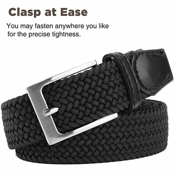 FAIRWIN XL Elastic Braided Belt 1.3” Woven Fabric XL 41-44″ - Picture 2 of 6